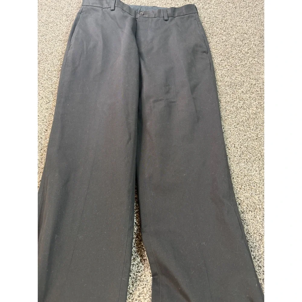 Brooks Brothers 346 Advantage Chino Clark Fit Black Cotton Pants Mens 33x30